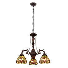 Load image into Gallery viewer, RADIANCE goods 3-Light Antique Dark Bronze Finish Mini Chandelier 24&quot; Wide
