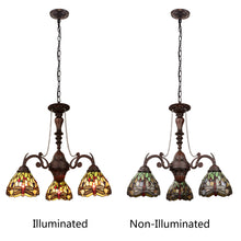 Load image into Gallery viewer, RADIANCE goods 3-Light Antique Dark Bronze Finish Mini Chandelier 24&quot; Wide
