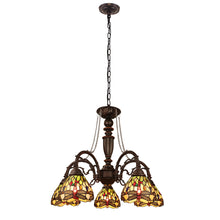 Load image into Gallery viewer, Radiance goods 5-Light Antique Dark Bronze Finish Large Chandelier 27&quot; Wide
