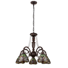 Load image into Gallery viewer, Radiance goods 5-Light Antique Dark Bronze Finish Large Chandelier 27&quot; Wide
