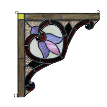 Load image into Gallery viewer, RADIANCE goods 2 Pieces Victorian Stained Glass Window Panel 9.8&quot;x9.8&quot;
