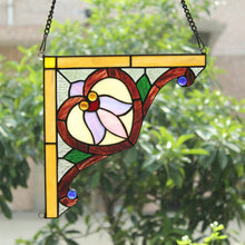 Load image into Gallery viewer, RADIANCE goods 2 Pieces Victorian Stained Glass Window Panel 9.8&quot;x9.8&quot;
