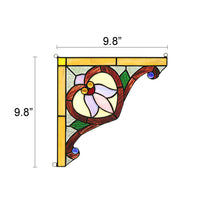 Load image into Gallery viewer, RADIANCE goods 2 Pieces Victorian Stained Glass Window Panel 9.8&quot;x9.8&quot;
