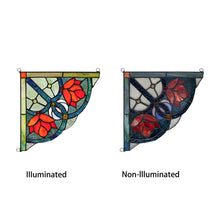 Load image into Gallery viewer, RADIANCE goods 2 Pieces Victorian Stained Glass Window Panel 9.8&quot;x9.8&quot;
