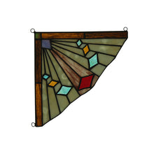 Load image into Gallery viewer, RADIANCE goods 2 Pieces Mission Stained Glass Window Panel 8&quot;x8&quot;
