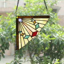 Load image into Gallery viewer, RADIANCE goods Mission Stained Glass Window Panel 8&quot;x8&quot;
