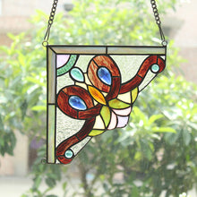 Load image into Gallery viewer, RADIANCE goods Victorian Stained Glass Window Panel 8&quot;x8&quot;
