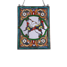 Load image into Gallery viewer, RADIANCE goods Tiffany-style Animal Design Window Panel 18&quot; x 25&quot;
