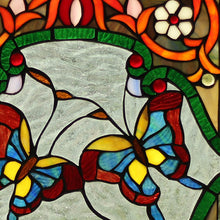 Load image into Gallery viewer, RADIANCE goods Tiffany-style Animal Design Window Panel 18&quot; x 25&quot;
