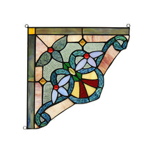 Load image into Gallery viewer, RADIANCE goods 2 Pieces Victorian Stained Glass Window Panel 9.8&quot;x9.8&quot;
