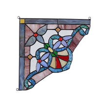 Load image into Gallery viewer, RADIANCE goods 2 Pieces Victorian Stained Glass Window Panel 9.8&quot;x9.8&quot;
