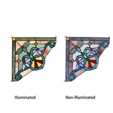 Load image into Gallery viewer, RADIANCE goods 2 Pieces Victorian Stained Glass Window Panel 9.8&quot;x9.8&quot;
