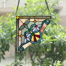 Load image into Gallery viewer, RADIANCE goods Victorian Stained Glass Window Panel 9.8&quot;x9.8&quot;
