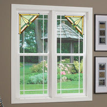 Load image into Gallery viewer, RADIANCE goods 2 Pieces Mission Stained Glass Window Panel 8&quot;x8&quot;
