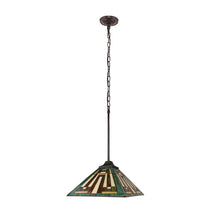 Load image into Gallery viewer, RADIANCE goods Tiffany-Style 1-Light Mission Ceiling Pendant 12&quot; Shade

