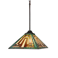Load image into Gallery viewer, RADIANCE goods Tiffany-Style 1-Light Mission Ceiling Pendant 12&quot; Shade
