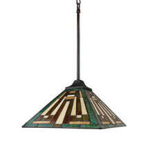Load image into Gallery viewer, RADIANCE goods Tiffany-Style 1-Light Mission Ceiling Pendant 12&quot; Shade
