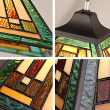 Load image into Gallery viewer, RADIANCE goods Tiffany-Style 1-Light Mission Ceiling Pendant 12&quot; Shade
