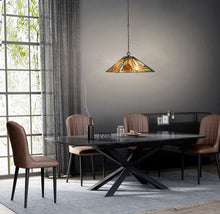 Load image into Gallery viewer, RADIANCE goods Tiffany-Style 2-Light Mission Ceiling Pendant 16&quot; Shade
