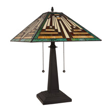 Load image into Gallery viewer, RADIANCE goods Tiffany-Style 2-Light Mission Table Lamp 16&quot; Shade
