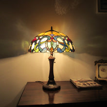 Load image into Gallery viewer, RADIANCE goods Tiffany-Style 2 Light Victorian Table Lamp 16&quot; Shade
