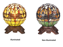 Load image into Gallery viewer, RADIANCE goods Tiffany-Style 1 Light Dragonfly Accent Lamp 8&quot; Wide
