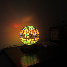 Load image into Gallery viewer, RADIANCE goods Tiffany-Style 1 Light Dragonfly Accent Lamp 8&quot; Wide
