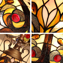 Load image into Gallery viewer, RADIANCE goods Tiffany-Style 3-Light Victorian Double Lit Table Lamp 16&quot; Shade
