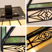 Load image into Gallery viewer, RADIANCE goods Mission-Style 3-Light Blackish Bronze Finish Double Lit Table Lamp 16&quot; Shade

