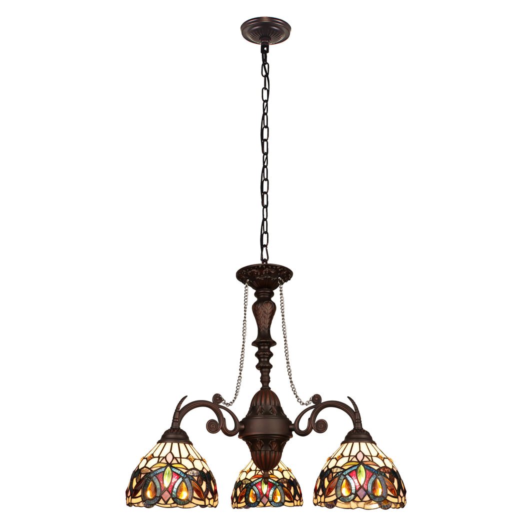 RADIANCE goods Victorian-Style 3-Light Dark Bronze Finish Mini Chandelier 24