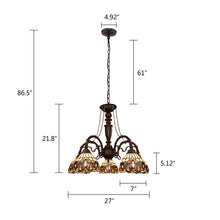 Load image into Gallery viewer, RADIANCE goods Victorian-Style 5-Light Dark Bronze Finish Large Chandelier 27&quot; Wide
