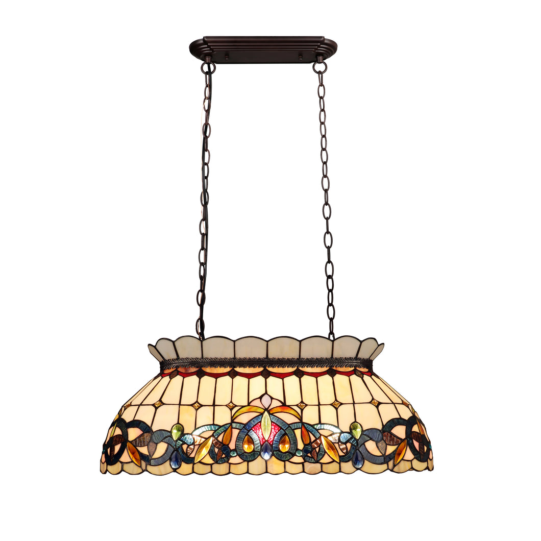RADIANCE goods Victorian-Style 3-Light Dark Bronze Finish Island Pendant 28