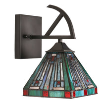 Load image into Gallery viewer, RADIANCE goods Tiffany-Style 1-Light Mission Wall Sconce 6&quot; Shade
