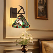 Load image into Gallery viewer, RADIANCE goods Tiffany-Style 1-Light Mission Wall Sconce 6&quot; Shade
