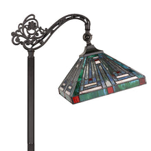 Load image into Gallery viewer, RADIANCE goods Tiffany-Style 1-Light Mission Reading Floor Lamp 11&quot; Shade
