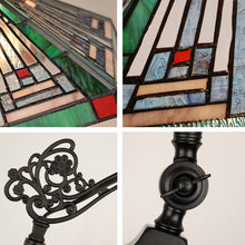 Load image into Gallery viewer, RADIANCE goods Tiffany-Style 1-Light Mission Reading Floor Lamp 11&quot; Shade
