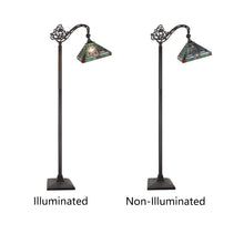 Load image into Gallery viewer, RADIANCE goods Tiffany-Style 1-Light Mission Reading Floor Lamp 11&quot; Shade
