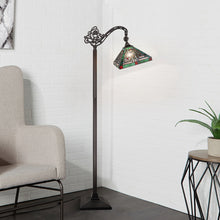 Load image into Gallery viewer, RADIANCE goods Tiffany-Style 1-Light Mission Reading Floor Lamp 11&quot; Shade
