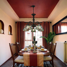 Load image into Gallery viewer, RADIANCE goods Tiffany-Style 5-Light Mission Large Chandelier 27&quot; Wide
