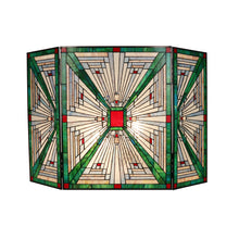 Load image into Gallery viewer, RADIANCE goods Tiffany-style 3pcs Folding Mission Fireplace Screen 45&quot; Wide
