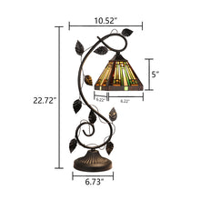 Load image into Gallery viewer, RADIANCE goods Tiffany-Style 1-Light Mission Accent Table Lamp 6&quot; Shade
