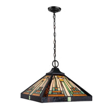 Load image into Gallery viewer, RADIANCE goods Tiffany-Style 1-Light Mission Ceiling Pendant 12&quot; Shade
