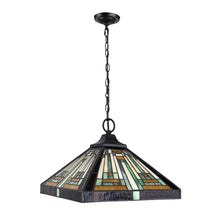 Load image into Gallery viewer, RADIANCE goods Tiffany-Style 1-Light Mission Ceiling Pendant 12&quot; Shade
