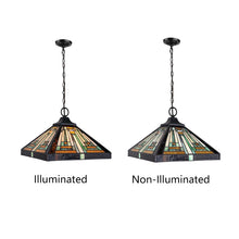 Load image into Gallery viewer, RADIANCE goods Tiffany-Style 1-Light Mission Ceiling Pendant 12&quot; Shade
