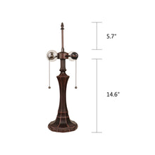 Load image into Gallery viewer, RADIANCE Goods Victorian-Style 2-Light Dark Bronze Finish Table Lamp 16&quot; Wide
