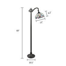 Load image into Gallery viewer, RADIANCE Goods Victorian-Style 1-Light Dark Bronze Finish Reading Floor Lamp 11&quot; Shade
