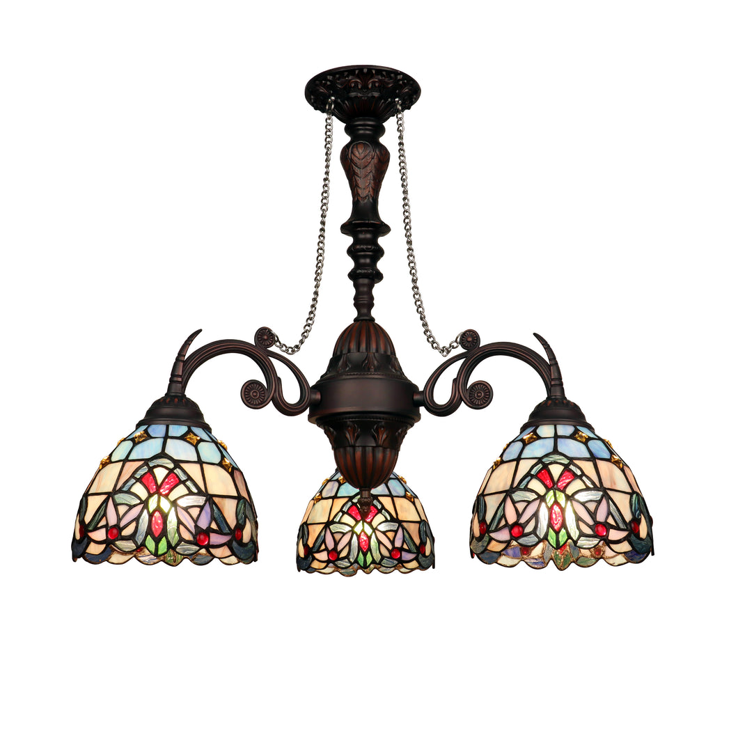 RADIANCE goods Victorian-Style Dark Bronze 3-Light Mini Chandelier 24