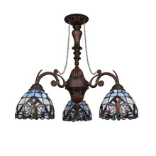 Load image into Gallery viewer, RADIANCE goods Victorian-Style Dark Bronze 3-Light Mini Chandelier 24&quot; Wide
