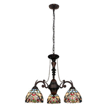 Load image into Gallery viewer, RADIANCE goods Victorian-Style Dark Bronze 3-Light Mini Chandelier 24&quot; Wide
