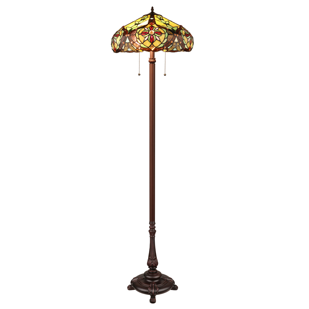 RADIANCE Goods Victorian-Style 2-Light Dark Bronze Finish Floor Lamp 18